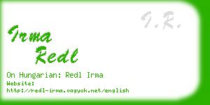 irma redl business card